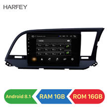 Harfey-sistema multimídia automotivo, reprodutor com android 8.1, tela de 9 polegadas, 2din, rádio estéreo, navegador gps, para hyundai 2015, 2016, elantra, rhd, suporte para carplay 2024 - compre barato