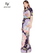 Efatzp nova moda feminina para o oriente médio, vestido folgado, de manga curta com gola alta e tamanho grande 2024 - compre barato