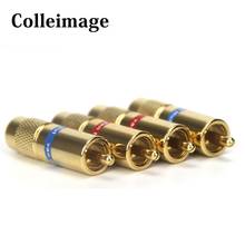 Colleimage Hifi audio RCA plug connector Adapter Gold plated jack With Diy VDH RCA Cable 8.0mm RCA Plugs jack Extension Adapter 2024 - buy cheap