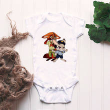 Baby Clothes Fashion Harajuku Zootopia Fox Nick Rabbit Judy Graphic Newborn Bodysuit High Quality O-Neck White Toddler Jumpsuit 2024 - buy cheap