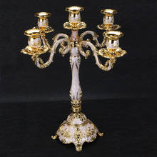 Candelabro de estilo europeo para decoración del hogar, accesorio Retro y romántico para cena con velas, accesorios de boda, KTV, Hotel 2024 - compra barato