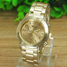 Clock Relogio Feminino Zegarki Fashion Gold Watch Luxury New Geneva Ladies Women Girl Unisex Stainless Steel Quartz Wrist Watch 2024 - buy cheap