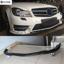 W204 C300 Carbon Fiber Car Front Bumper Lip Spoiler for Mercedes-benz W204 Sport Bumper Body Kit 12-14 2024 - buy cheap