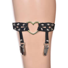 Harajuku Women Punk Leg Ring Thigh Harness Heart Garter Rock Pub Girl Garter Belt Rivets Adjustable Size For Women 2024 - buy cheap