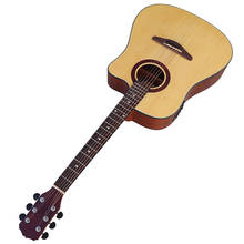 Акустическая электрическая гитара 41 дюйм, 6-струнная Акустическая гитара, A-образная фольклорная гитара, ламинированная ель, деревянная Верхняя часть с EQ тюнером fu 2024 - купить недорого