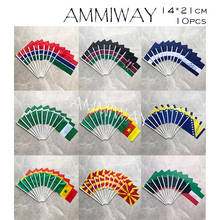 Ammiway-bandeira de mão pequena 14x21cm, 10 pçs, galbélgica, austrália, austrália, câmara, bósnia e herzegovina tamanho pequeno 2024 - compre barato
