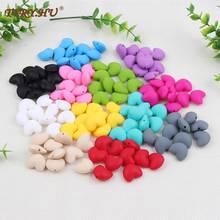TYRY.HU 20pcs/lot LOVE Heart Beads Baby Teether Silicone Teething Beads For Necklace DIY Baby Pacifier Chain  BPA Free 2024 - buy cheap