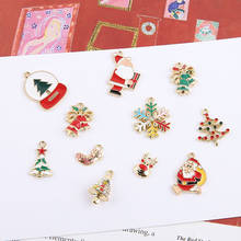 10pc Hot Sale Earrings For Girls Pendant Christmas Tree Snowflake Christmas Gift Santa Claus Elk Pendant Diy Jewelry Accessories 2024 - buy cheap