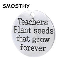 20pcs high alloy 25mm Teachers plant seeds that grow forever charm cute DIY handmade accessories for thanks giving day SMC204 2024 - buy cheap