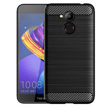 Capa amortecedora de fibra de carbono, capa anti-risco de tpu macio de fibra de carbono capa original para huawei honor 6c pro 2024 - compre barato