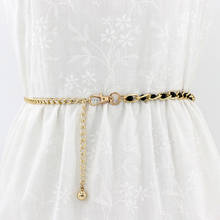 Cadena de cintura ajustable de Metal para mujer, correa de vestido de perlas, cinturón decorativo, accesorios de ropa 2024 - compra barato