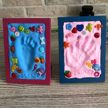 Kit de impresión de huella de bebé, Kit de impresión de mano para pies, arcilla suave, secado al aire, juguetes de fundición, almohadilla de impresión de pata, 30g 2024 - compra barato