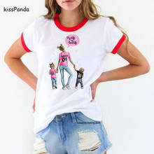Женская футболка с надписью «Super Mom», белая футболка с принтом «Love», футболка «Harajuku Mama», модные топы, летняя футболка, Femme Vogue Camiseta 2024 - купить недорого