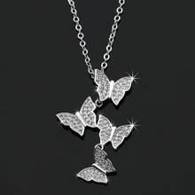 2022 Hot Sale Crystal from Swarovskis Simple temperament light luxury butterfly clavicle chain Women 925 silver necklace female 2024 - buy cheap