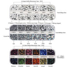 Diamantes de imitación de fijación en caliente de alta calidad/cristal de colores mezclados, mejor DMC, diamantes de imitación para decoración de ropa 2024 - compra barato