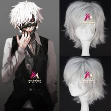 Wigs Tokyo Ghoul Kaneki Ken Wig Short Straight Silver Grey Synthetic Hair Cosplay Anime Wigs Heat Resistance Fiber +wig cap 2024 - buy cheap