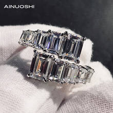 AINUOSHI 925 пробы серебряные Роскошные Искусственные бриллиантовые серебряные кольца для свадьбы с регулируемым размером 2024 - купить недорого