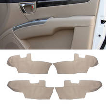 Cubierta de cuero suave para Reposabrazos de puerta, pegatina embellecedora para Panel de reposabrazos de puerta, para Hyundai Santa Fe 2006 2007 2008 2009 2010 2011 2012 2024 - compra barato