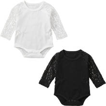 autumn baby girls boy Clothes Infant Baby Kid Newborn Lace O-neck Perspective Long Sleeve Bodysuit Outfits infantil 2024 - buy cheap