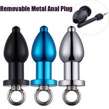 Enema/Cleaning Metal Hollow Anal Dildo Butt Plug Handheld Pull Ring Stopper Tail Anus Dilator Speculum G Spot Stimulator Sex Toy 2024 - buy cheap