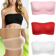 Sutiã sem alças para mulher sem costura elástica anti-esvaziado lingerie feminina respirável sutiã sutiã sexy bralette underwear 2024 - compre barato