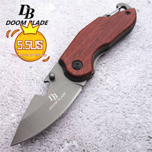 5.7" Mini Utility Folding Knife Multi-function Wooden Handle Outdoor Fruit Cutter Tactical Camping Survival  Knife 2024 - buy cheap