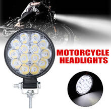 Novidade 1 peça mini redondo 14 led luz de trabalho 42w luz auxiliar farol de motocicleta 2024 - compre barato