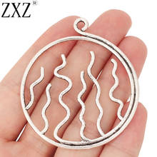 ZXZ 5 шт. тибетские серебряные большие волнистые подвески для ожерелья ювелирные изделия фурнитура 62x53 мм 2024 - купить недорого