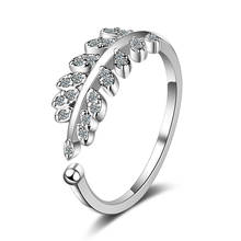 Anéis de prata esterlina 925 coreana artesanais para mulheres pedra cz requintada ajustável anel aberto prata 925 joia 2024 - compre barato