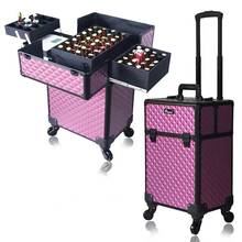 TRAVEL TALE Women Cosmetic Case Nail Makeup Box Professional Trolley Suitcase For Make Up 2024 - buy cheap