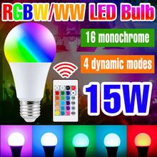 16Color Smart Lamp RGB Led 110V RGBW Magic Bulb Changing Led Dimmable Light Led Bulb RGBWW 220V E27 Control Spotlight 5W 10W 15W 2024 - buy cheap