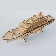 Juguetes de madera en 3d para niños, rompecabezas de tetralogía hecho a mano, yate de lujo, modelo de barco 2024 - compra barato