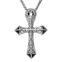 Stainless Steel Punk Rock Heavy Men Cross Pendant Necklace Cool Men Big Cross Necklaces Jewelry Gift For Him 2024 - buy cheap