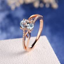 2019 Новое модное большое овальное Кристалл полый дизайнерское розовое золото кольцо для женщин AAA обручальное кольцо с фианитами Свадебные кольца ювелирные изделия 2024 - купить недорого