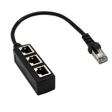 Adaptador divisor RJ45 Y, Cable de interruptor Ethernet de 1 a 3 puertos para toma Ethernet LAN CAT 5/CAT 6 2024 - compra barato