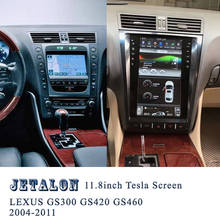 Radio con GPS para coche, reproductor Multimedia con pantalla IPS Vertical de 11,8 pulgadas, Android 9,0, para Lexus GS300 F Sport, GS420, GS460, unidad principal de Tesla 2024 - compra barato