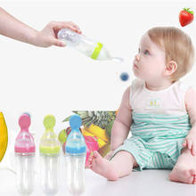 90ML Safe Newborn Baby Feeding Bottle Toddler Silicone Squeeze Feeding Spoon Milk Bottle Baby Training Feeder Food Supplement 2024 - buy cheap