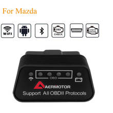 Negro WIFI ELM327 OBD2 escáner herramientas de diagnóstico de coche para Mazda 6 3 CX3 CX5 CX8 CX9 RX8 OBD ELM 327 lector de código para Android IOS 2024 - compra barato