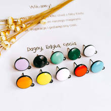 Multicolor Black Back Stud Earrings Eardrop Accessories Jewelry Component Diy Material Handmade 6pcs 2024 - buy cheap