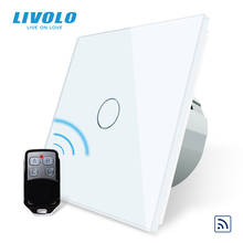Выключатель дистанционный Livolo стандарта ЕС, 220 ~ 250 В переменного тока, сенсорный выключатель настенного светильника с мини-пультом дистанционного управления 2024 - купить недорого