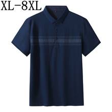 8XL 7XL 6XL New Summer Short Sleeve Polo Shirt Men Comfortable Breathable Polo Homme Casual Mens Polos Shirts camisa masculina 2024 - buy cheap