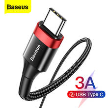 Baseus Type C Cable for Samsung S20 S22 Quick Charge 3.0 Cable USB C Fast Charging for Huawei P50 Xiaomi Mi 8 USB-C Charger Wire 2024 - buy cheap