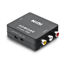 Адаптер HDMI в AV, композитный преобразователь в RCA AV/CVSB L/R Video HD 1080P Mini HDMI2AV с поддержкой NTSC PAL 2024 - купить недорого