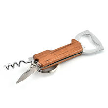 100Pcs Personalized Engraved Wedding Gift Wooden Handle Portable Knife Keychain Ring Beer Bottle Red Wine Opener Party Favor 2024 - buy cheap