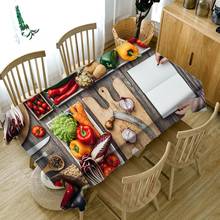 Toalha de mesa retangular e redonda de algodão, 3d, frutas e vegetais, toalha, toalha, lavável, à prova de poeira 2024 - compre barato