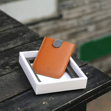 Mini porta-cartões daxv2, carteira pequena e portátil para cartões com design puxado, em cores degradê, para dinheiro 2024 - compre barato