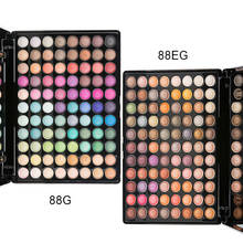 Paleta de sombras de ojos y rubor para mujer, maquillaje cosmético, polvo facial brillante mate, estuche de maquillaje con espejo, paleta de sombras de ojos, maquillaje, 88 colores 2024 - compra barato