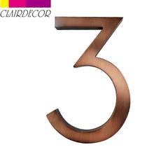 Floating House Number Sign Aged bronze 10cm Modern Building Signage Outdoor Huisnummer Numeros Casa Door Numbers Address Plate 2024 - buy cheap
