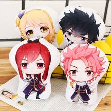 Anime Fairy Tail pillow plush toy Natsu Lucy Erza Gray stuffed doll double sided cosplay pillow 45cm for gift 2024 - buy cheap