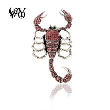 VEYO-broches de escorpión rosa con diamantes de imitación para mujer, alfiler, accesorios, regalo 2024 - compra barato